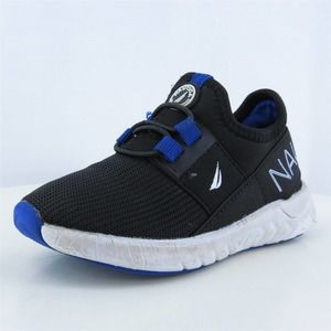 Nautica Boys‎ Sneaker Shoes Black Synthetic Slip On Size T 7 Medium